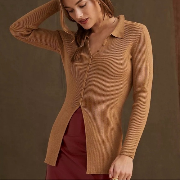 Ribbed vintage Camel sweater - Picture 6 of 6